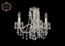 Люстра подвесная хрустальная 11.23.3.141.Gd.Dr Bohemia Art Classic прозрачная на 3 лампы, основание золотое в стиле классический Люстра подвесная хрустальная 11.23.3.141.Gd.Dr Bohemia Art Classic прозрачная на 3 лампы, основание золотое в стиле классический